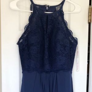 Navy blue prom, bridesmaid, mother of bride dress